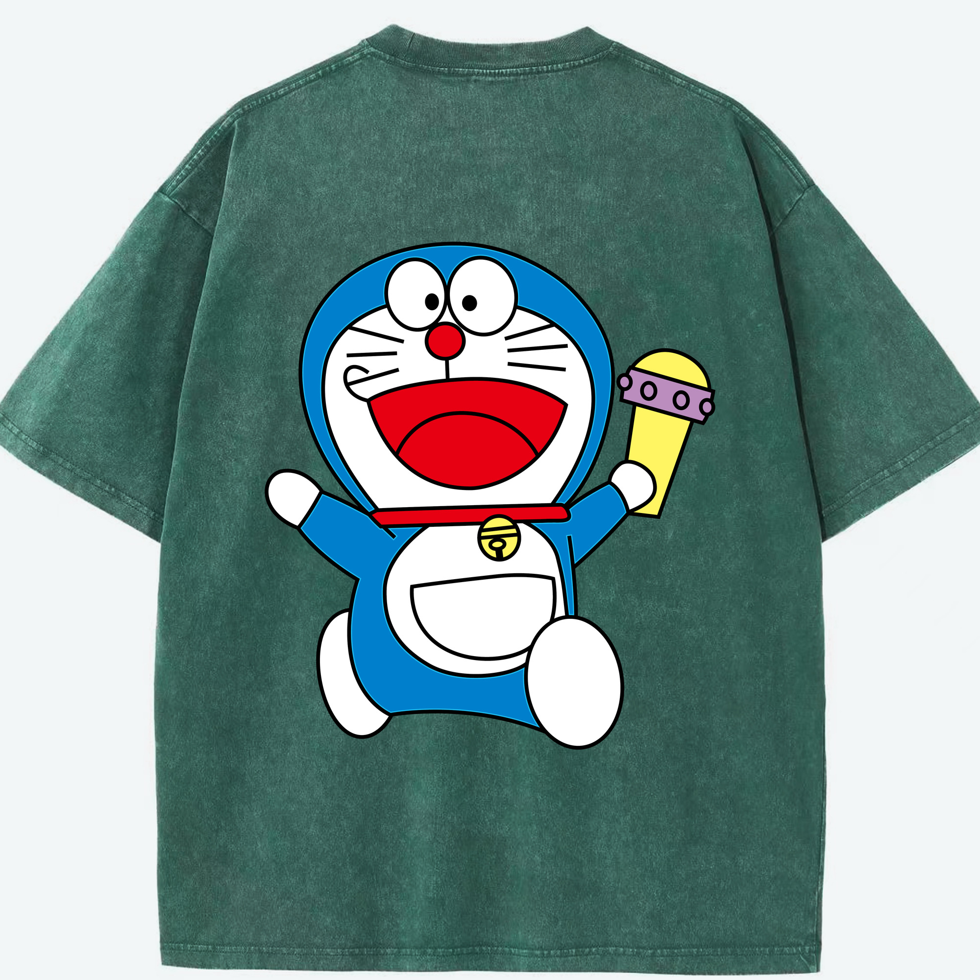 （画像用） ドラえもん Doraemon 綿100% ヴィンテージ風 半袖Tシャツ（背面プリント）